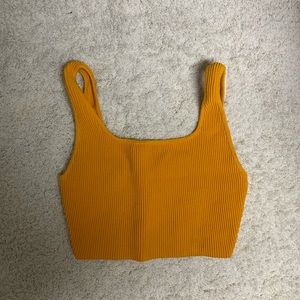 Aritzia Babaton Sculpt Knit Top in Orange